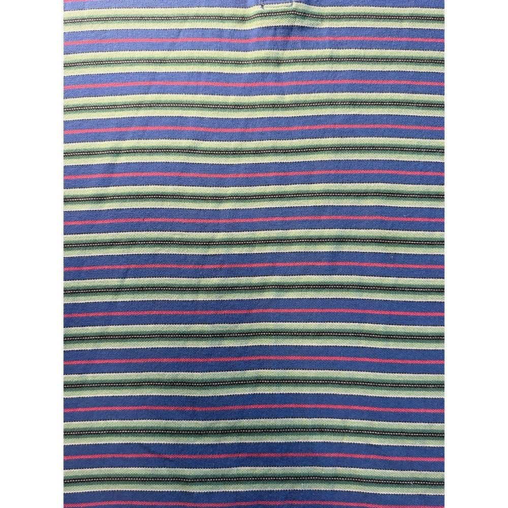 WORBLE XL  Strikeout Blue, Red & Green Stripe Polo Shirt Y2k Men's - Picture 4 of 9